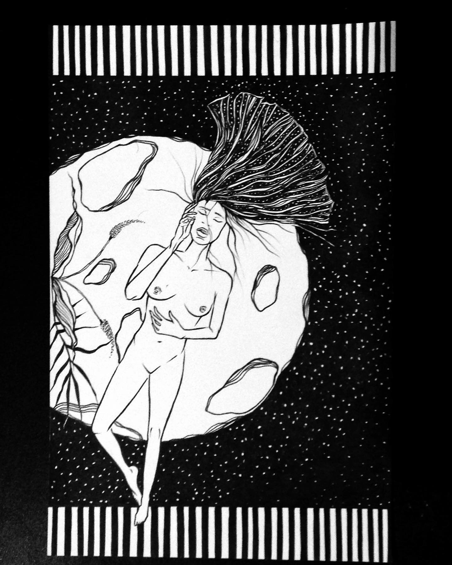 "Be part of the universe" de Carolina Guerrero @caro__________line en plumón y...