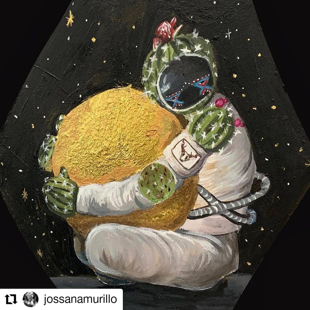 Un astronauta cactusnauta por nuestra amiga @jossanamurillo #fineart #...