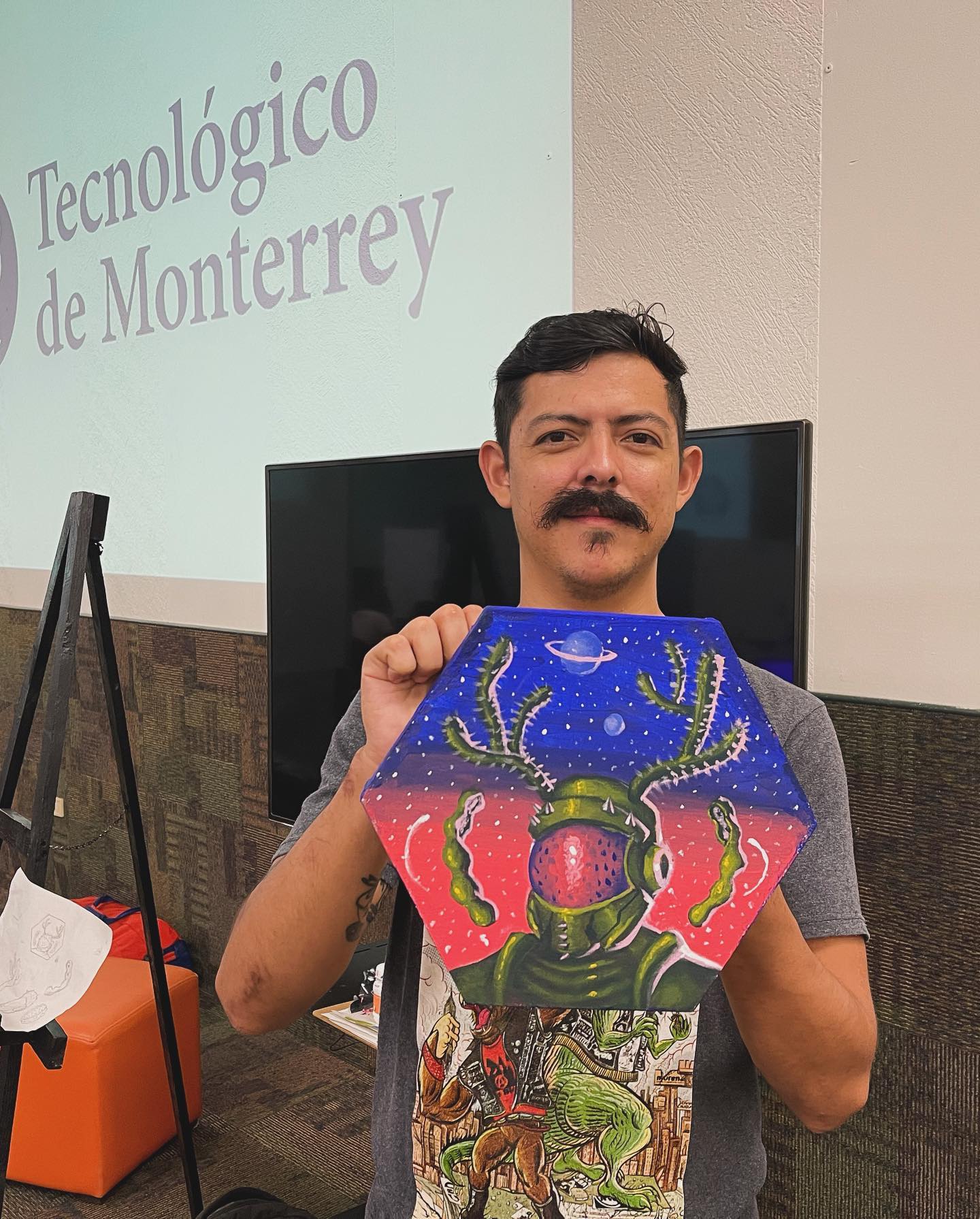 Obra realizada por Johnny Domínguez durante el hackathon NASA Space Apps H...